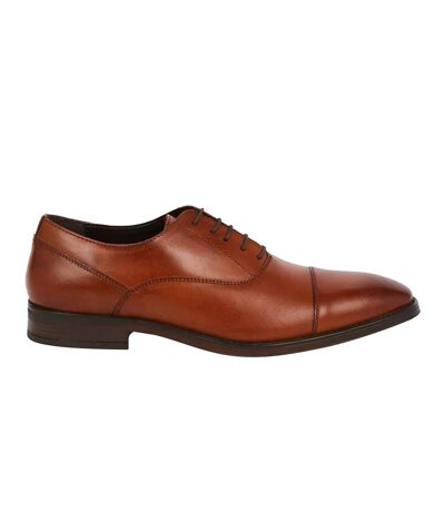 Burton Mens Leather Toe Cap Oxford Shoes (Tan) - UTBW768