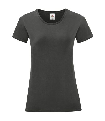 T-shirt iconic femme graphite clair Fruit of the Loom