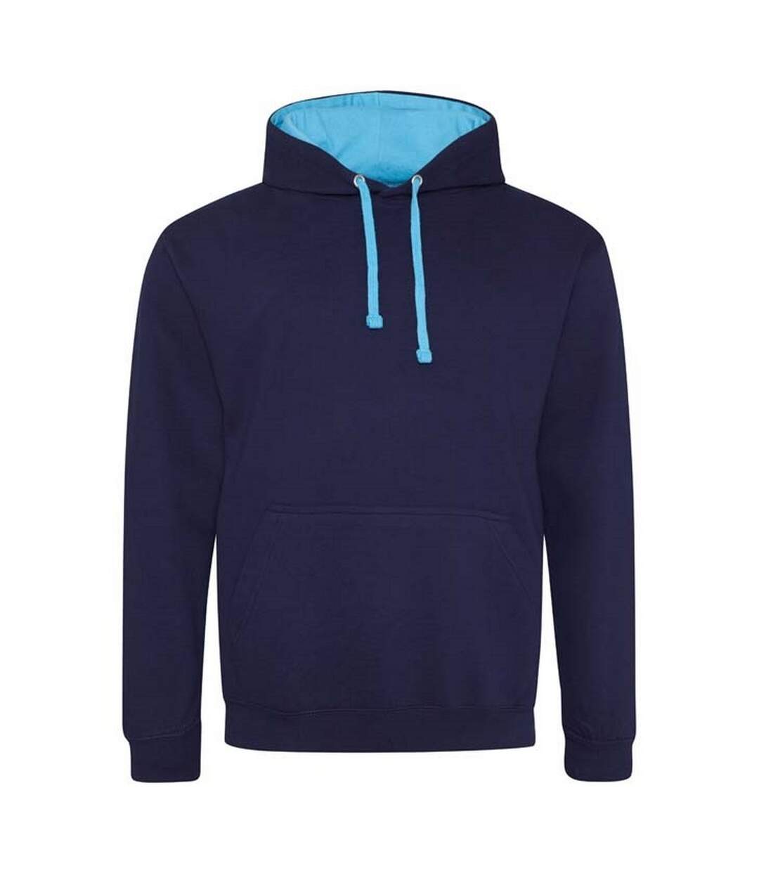 Sweat À Capuche Varsity Adulte Bleu Marine Oxford Bleu Hawaïen Awdis-1