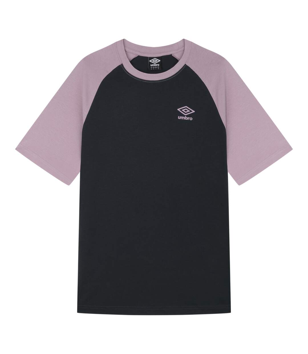 T-shirt Manches Raglan Core Homme Gris Rose Umbro-1