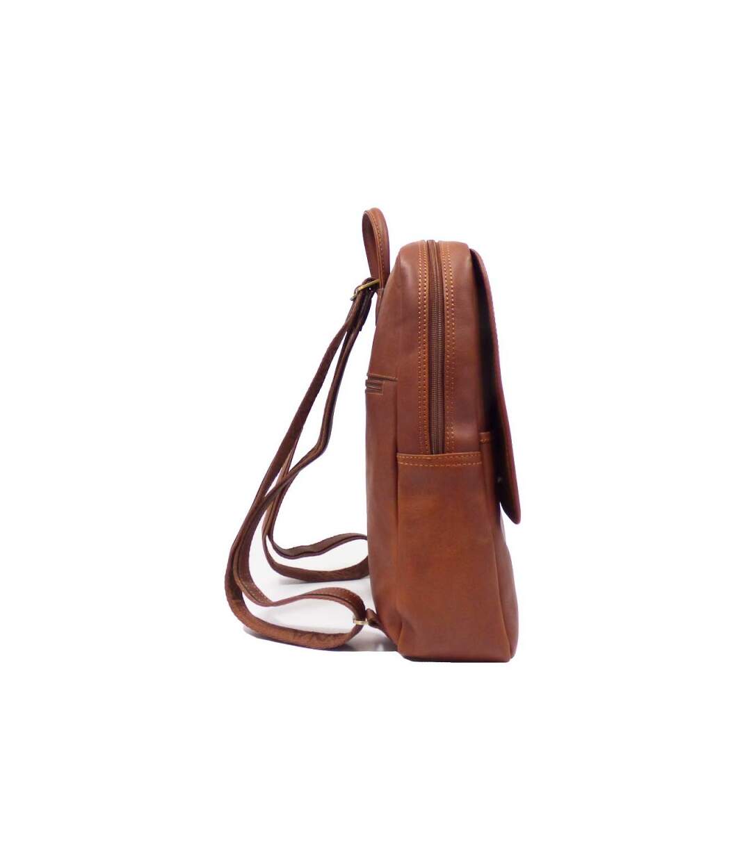 Katana - Sac à dos ville en cuir grand modèle - marron - 7733-3