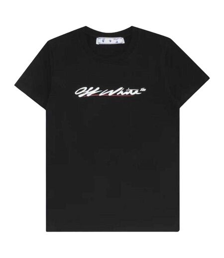 T-shirt Motif/style Texte Adulte Noir Off White