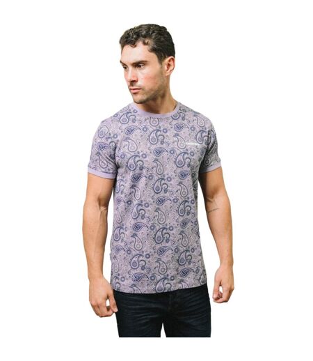Mens Ss25 Paisley T-shirt Dusk Grey Lambretta