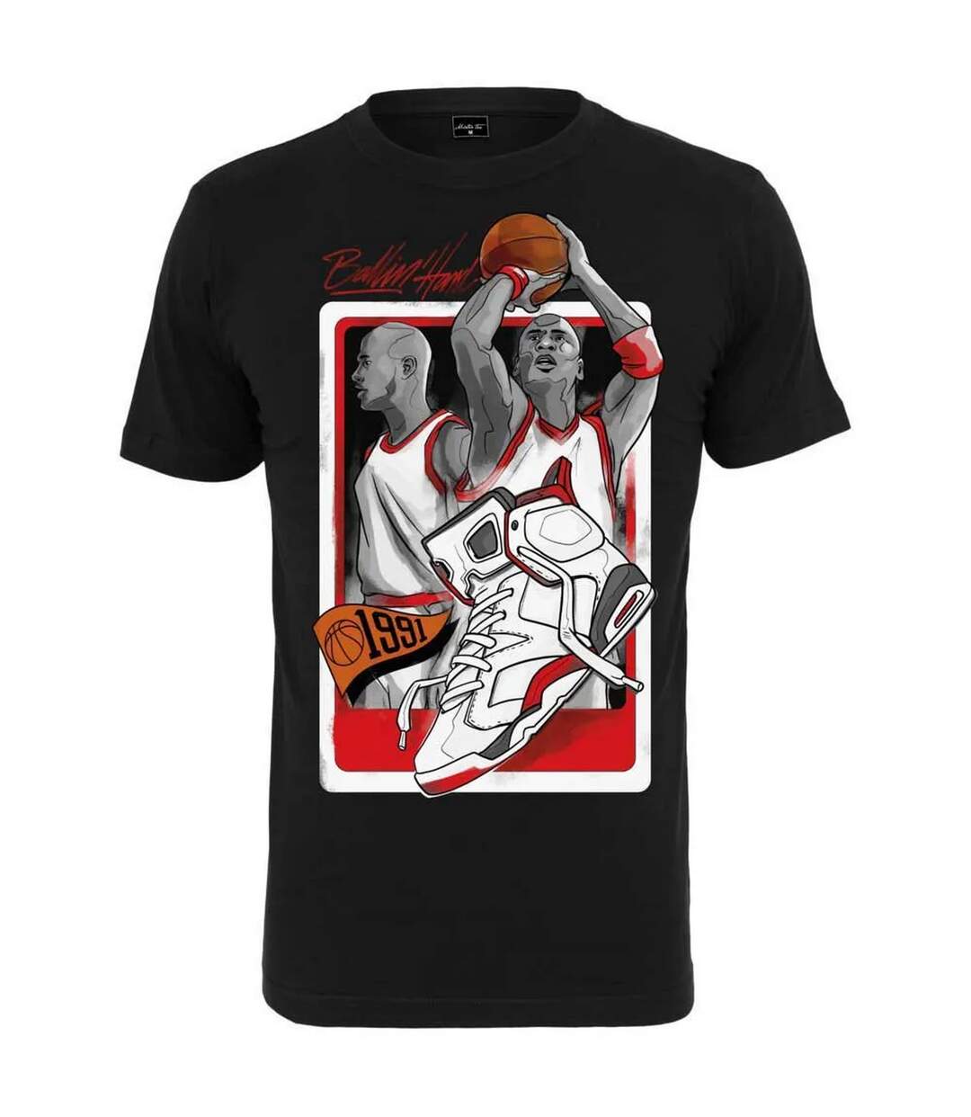T-shirt Ballin Hard Homme Noir Mister Tee-1