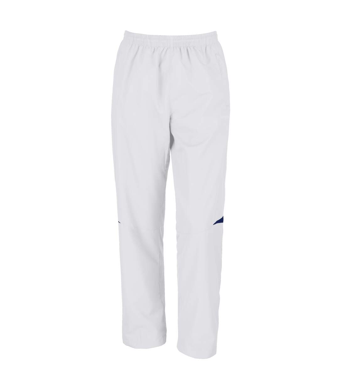 Spiro Mens Micro-Lite Performance Sports Pants / Tracksuit Bottoms (White/Navy)