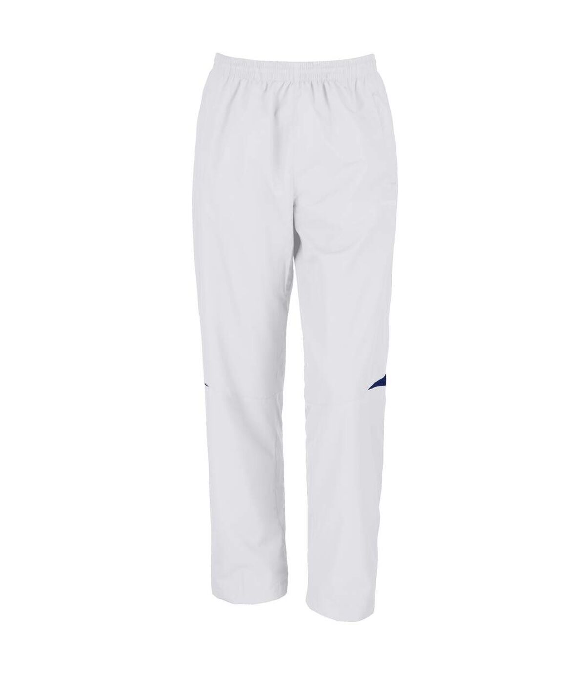 Spiro Mens Micro-Lite Performance Sports Pants / Tracksuit Bottoms (White/Navy)