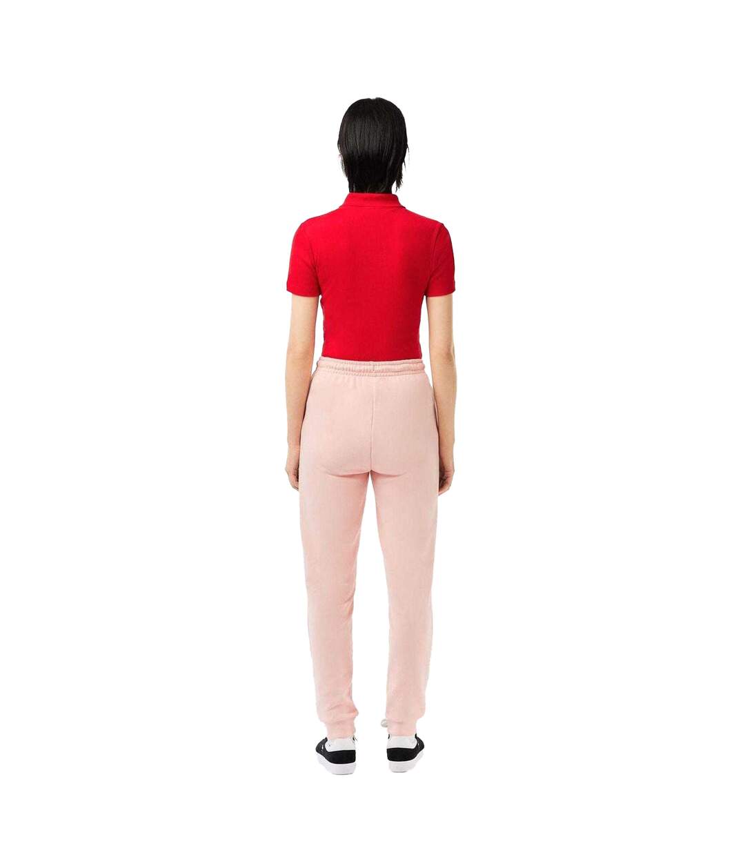 Womens/ladies Fleece Sweatpants Pink Lacoste-3