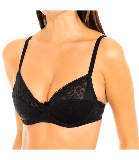 Feminine bra with underwire and lace cups D08G6 for women offers a natural and light look for all day