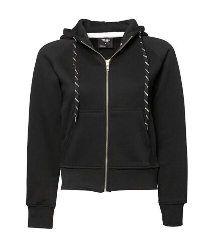 Tee Jays Womens/Ladies Full Zip Hooded Sweatshirt (Black)