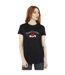 Disney Womens/Ladies Minnie Mouse Christmas Holly Cotton Boyfriend T-Shirt (Noir) - UTBI39296-2