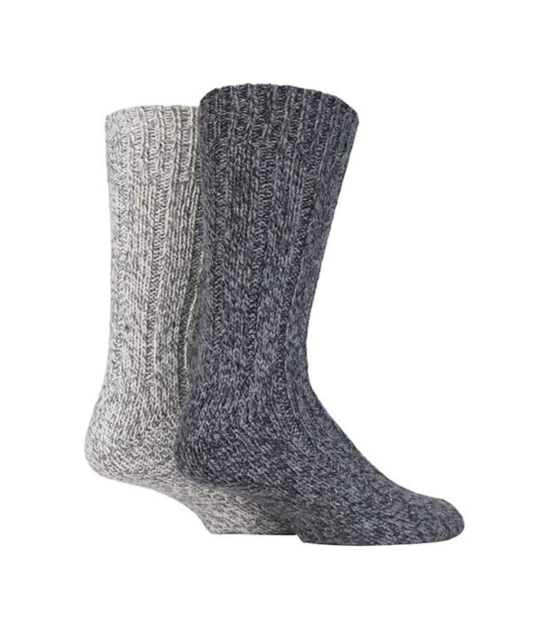 2 Paires Chaussettes Epaisse en Laine pour Bottes-1