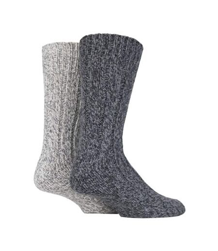 2 Paires Chaussettes Epaisse en Laine pour Bottes