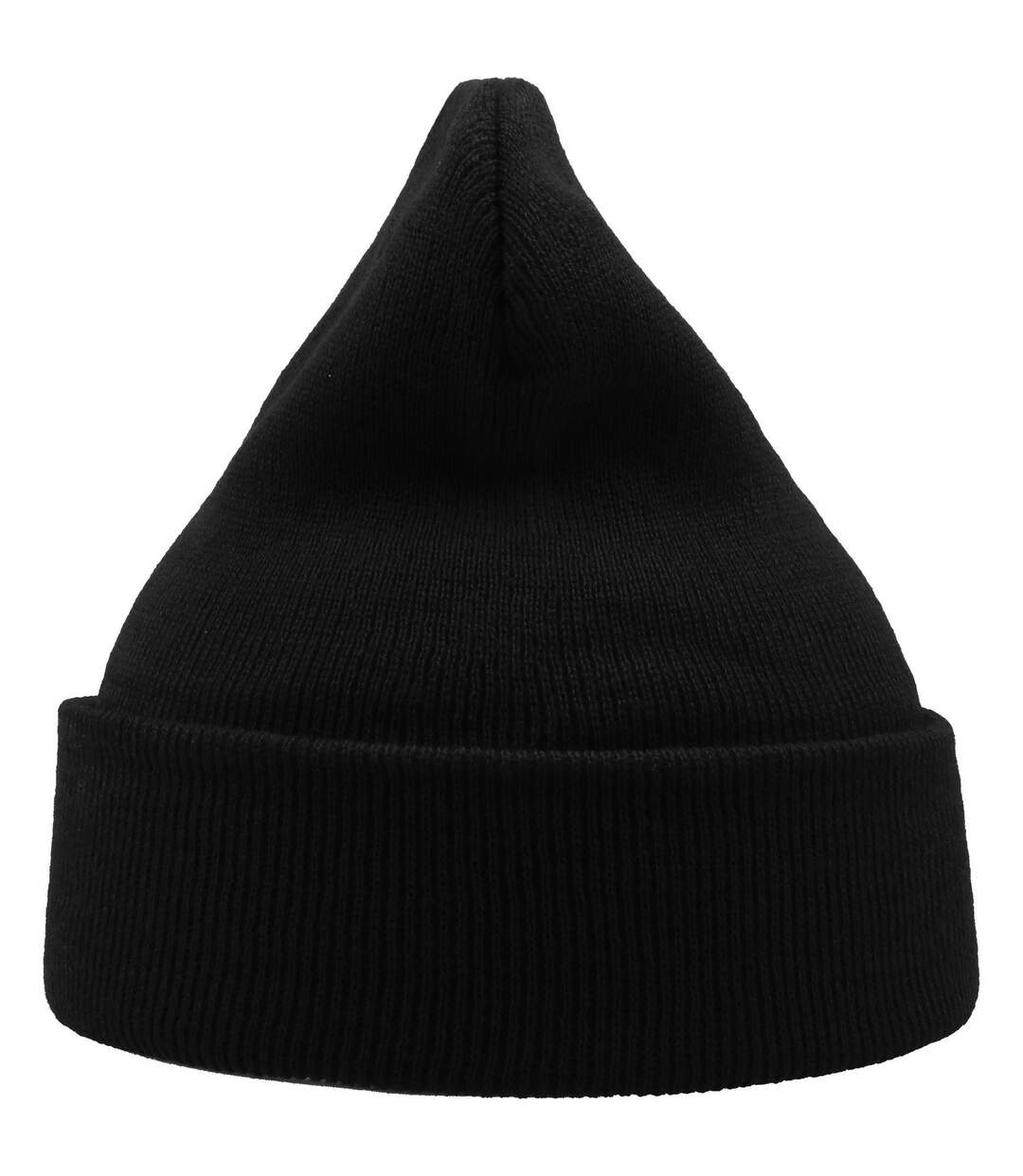 Unisex adult wind recycled cuffed beanie black Atlantis-2