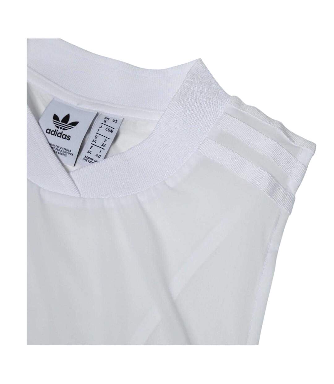Womens/ladies Originals Graphic Print Regular Sleeveless T-shirt Dress White Adidas-3