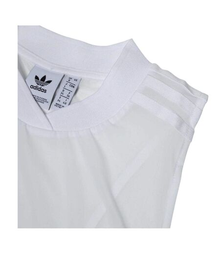 Womens/ladies Originals Graphic Print Regular Sleeveless T-shirt Dress White Adidas