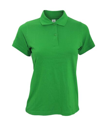 B&C Safran Pure Ladies Short Sleeve Polo Shirt (Kelly Green)