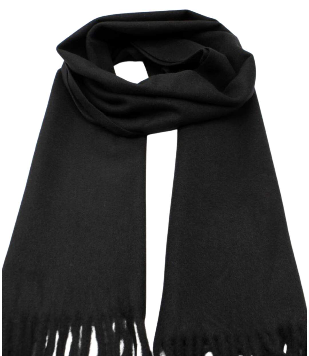 Echarpe Chic en Polyester - Laine - Viscose Doux Noir pour Homme - Accessoire Tendance Automne-Hiver-2