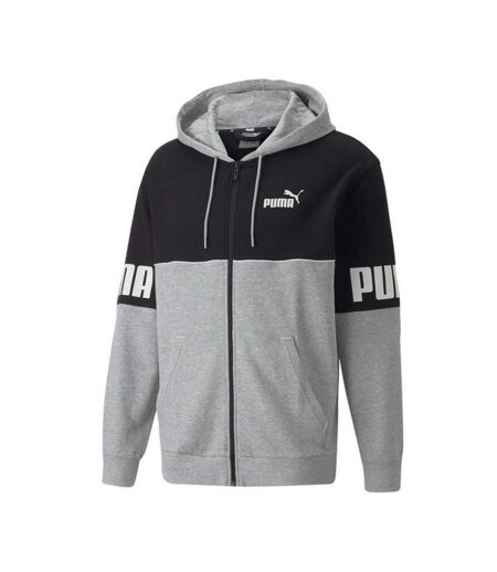 Veste À Capuche Power Homme Noir Gris Puma