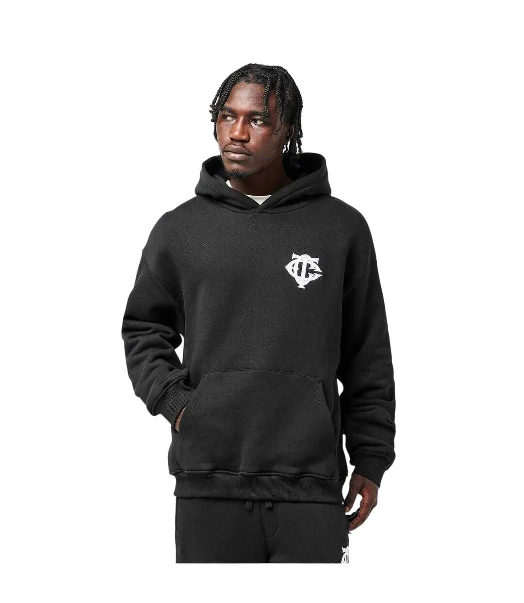 Mens Heavyweight Relaxed Fit Hoodie Black Couture-4