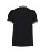 Polo à manches courtes  pour homme noir/blanc Kustom Kit-2