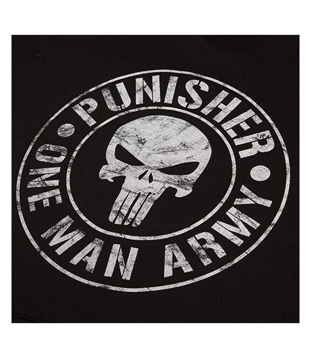 The Punisher Mens One Man Army Hoodie (Noir/Blanc) - UTTV739