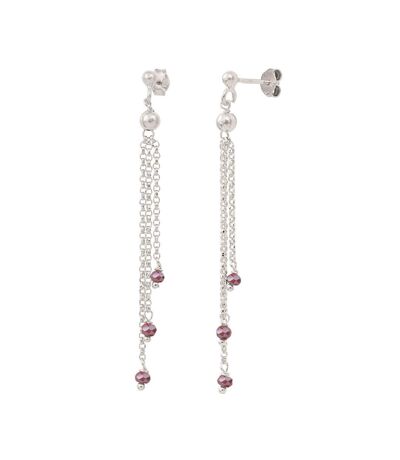 Boucles d'oreilles rouge clio blue cristal - taille unique