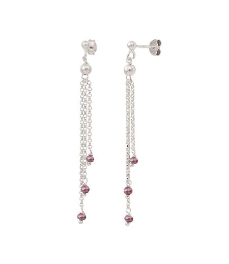 Boucles d'oreilles rouge clio blue cristal - taille unique