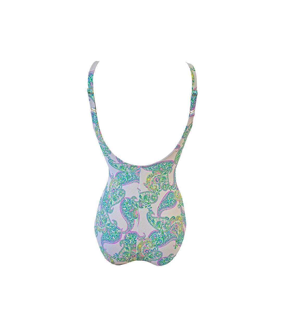 Maillot de bain vert/blanc/rose femme grain de sable naka-2