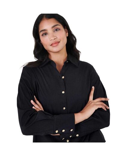 Chemise Manches Longues Motif/style Marque Femme Noir Biba
