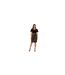 Womens/ladies Sequin Velvet Bodycon Dress Black Yumi-1