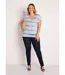 T-shirt droit court motif graphique-3