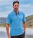 Pack of 3 Men's Casual Polo Shirts - Yellow Blue Anthracite 