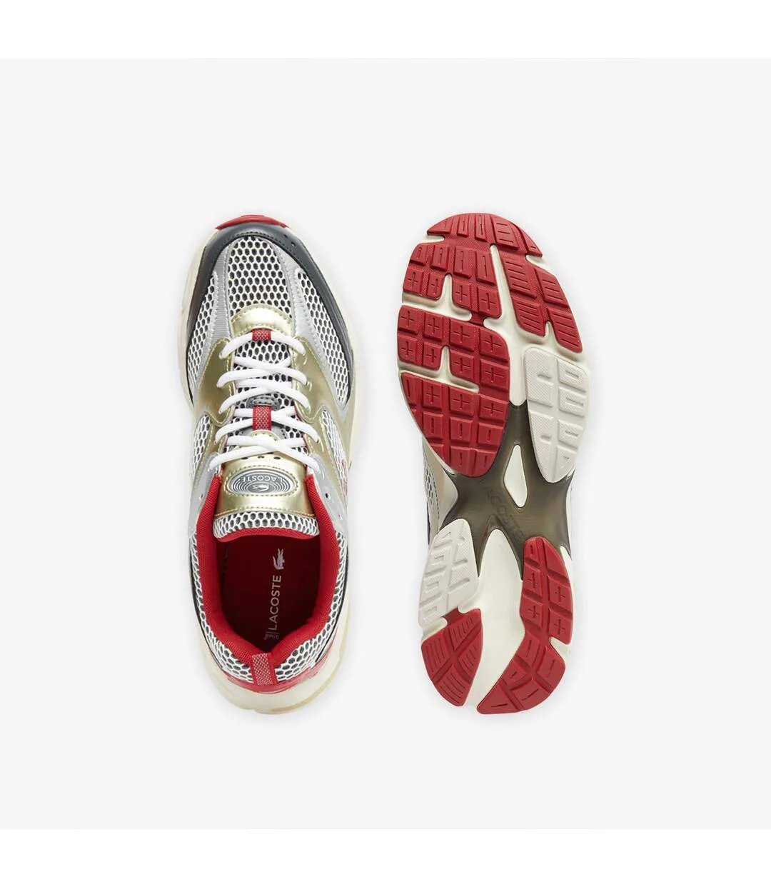 Mens Storm 96 2k Synthetic Leather Trainers Red Lacoste-4
