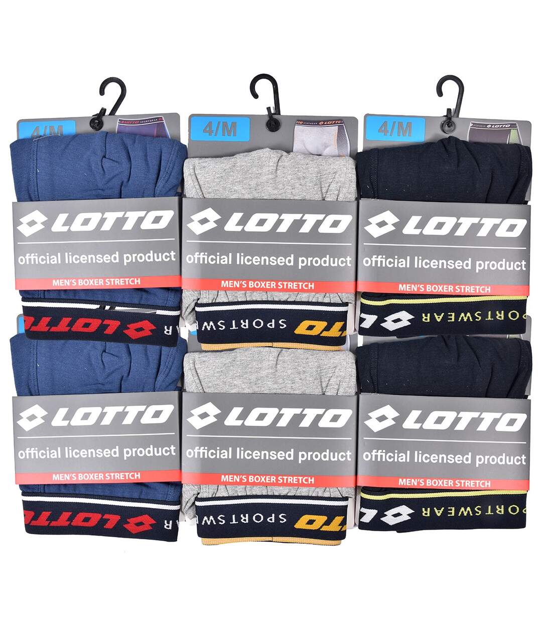 Boxer homme LOTTO Pack de 6 Boxers 0818