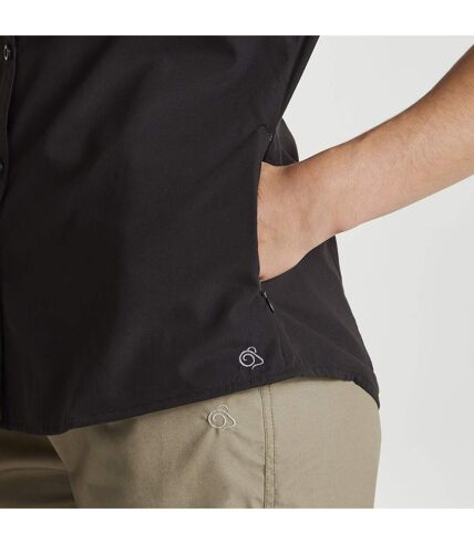 Craghoppers Womens/Ladies Expert Kiwi Short-Sleeved Shirt (Black) - UTPC4535