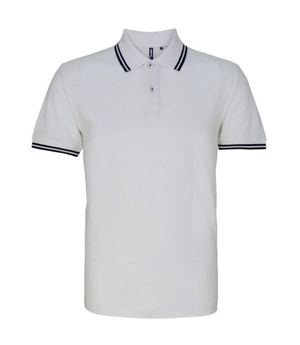 Asquith & Fox - Polo - Homme (Blanc/bleu marine) - UTRW4809