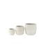 Lot de 3 Cache-Pots en Argile Abel 55cm Blanc