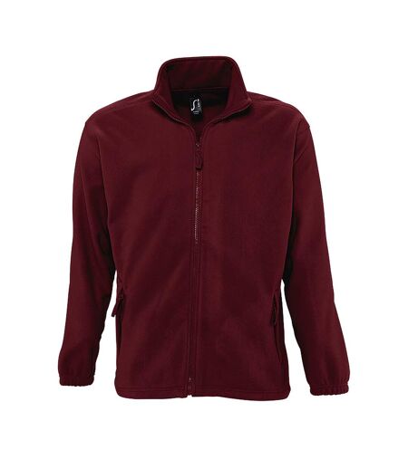 SOLS Mens North Full Zip Outdoor Fleece Jacket (Burgundy) - UTPC343