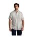 Mens Argino Stripe Short-sleeved Shirt Lichen Green Craghoppers-1