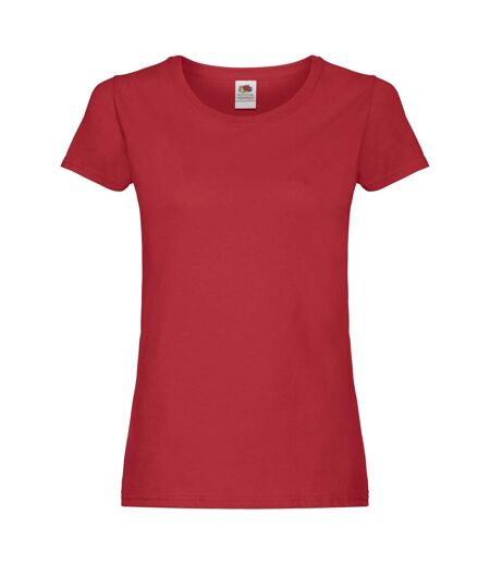 Fruit of the Loom Womens/Ladies Original Lady Fit T-Shirt (Red) - UTPC6013