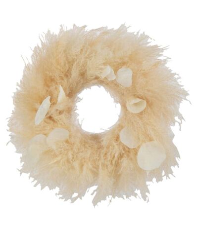 Couronne de Plantes Séchées Feuilles 38cm Naturel