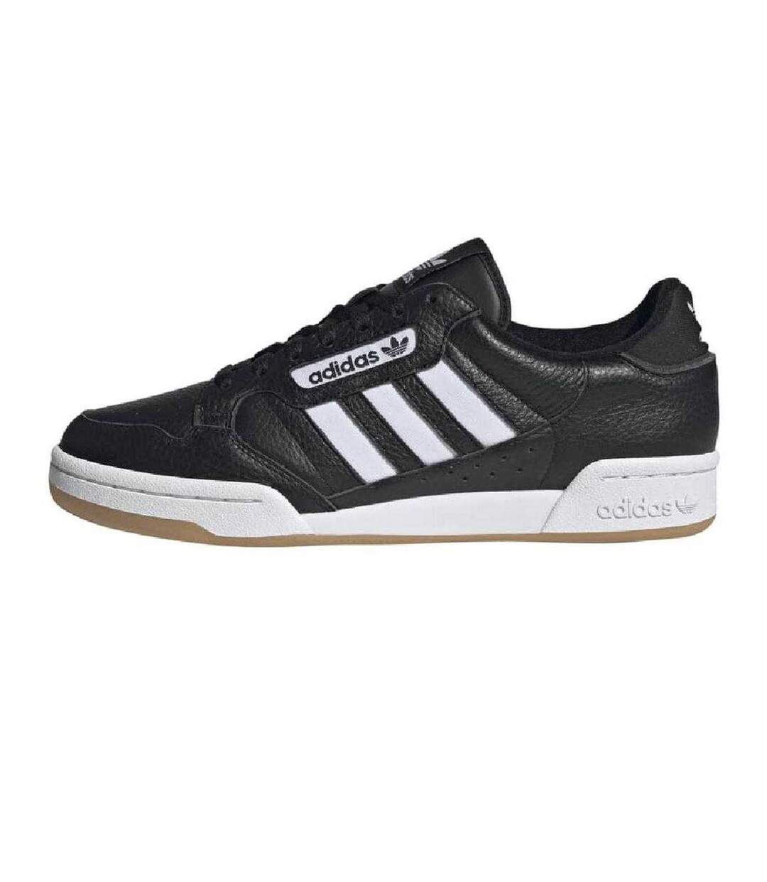 Mens Continental 80 Stripes Leather Trainers Core Black Adidas-2