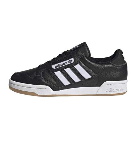Mens Continental 80 Stripes Leather Trainers Core Black Adidas