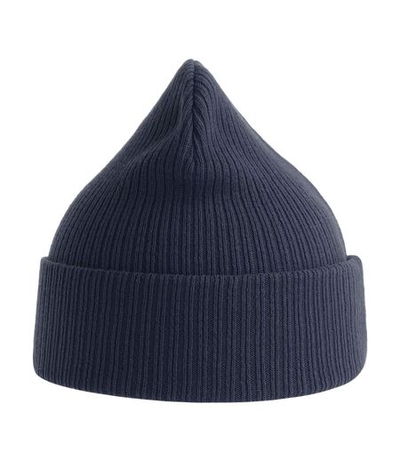 Atlantis Unisex Adult Nelson Ribbed Cotton Beanie (Navy)