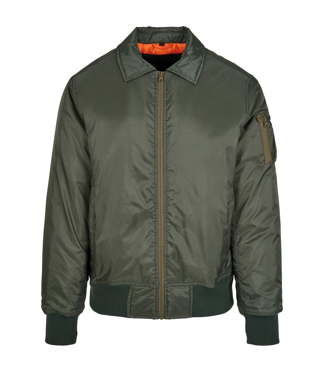 Blouson d´aviateur homme vert kaki foncé Build Your Brand-1