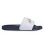 Claquettes Adilette Shower Femme Blanc Bleu Marine Adidas-1