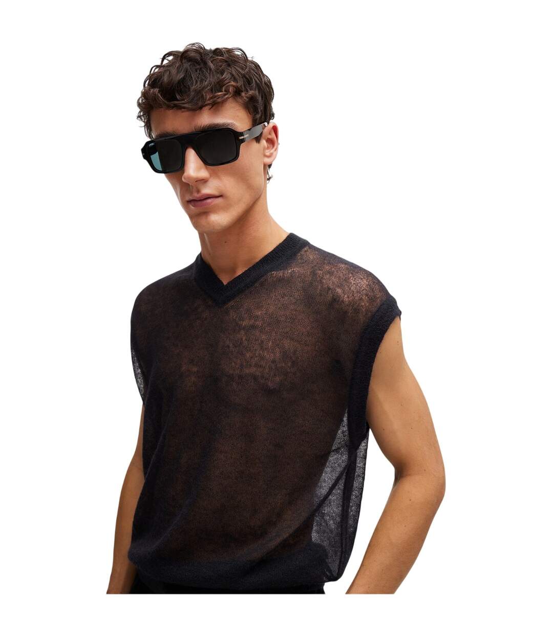 Mens Lucid Crew Neck T-shirt Black Boss-4