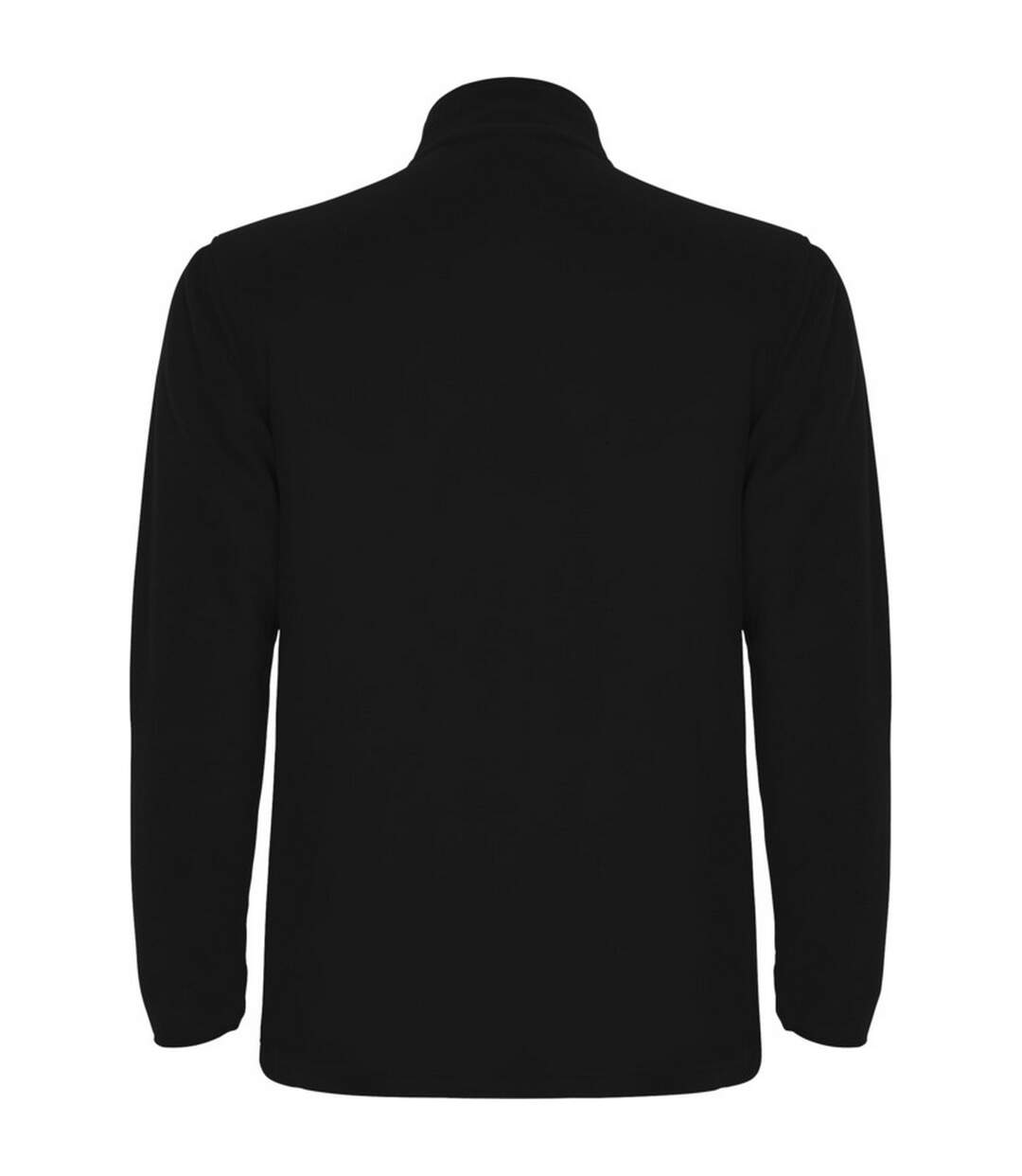 Mens himalaya quarter zip fleece jacket solid black Roly