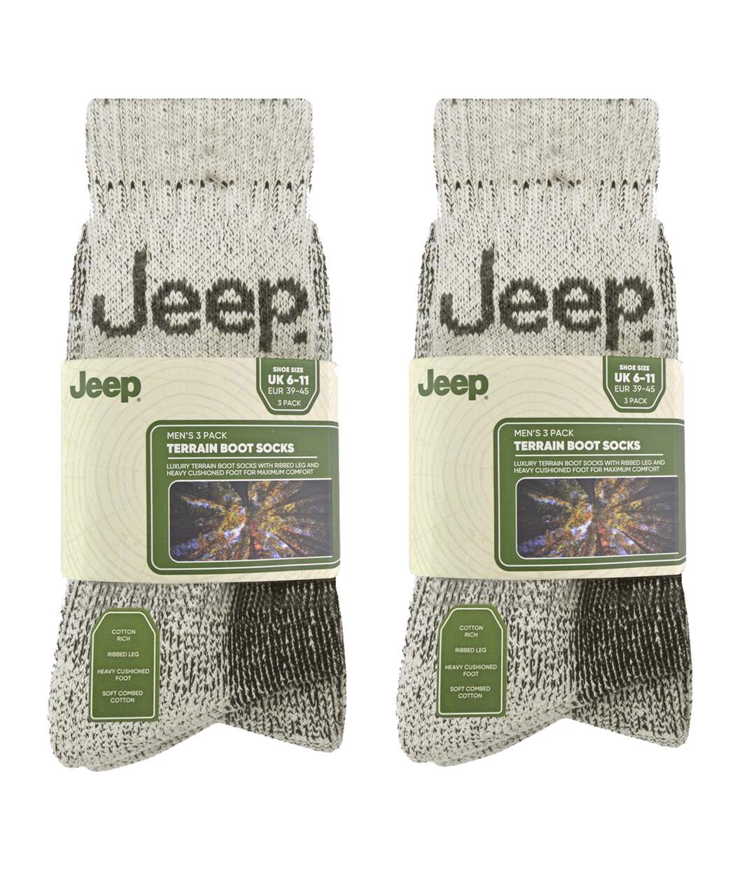 6 Pairs Mens Luxury Cushioned Cotton Hiking Socks-2