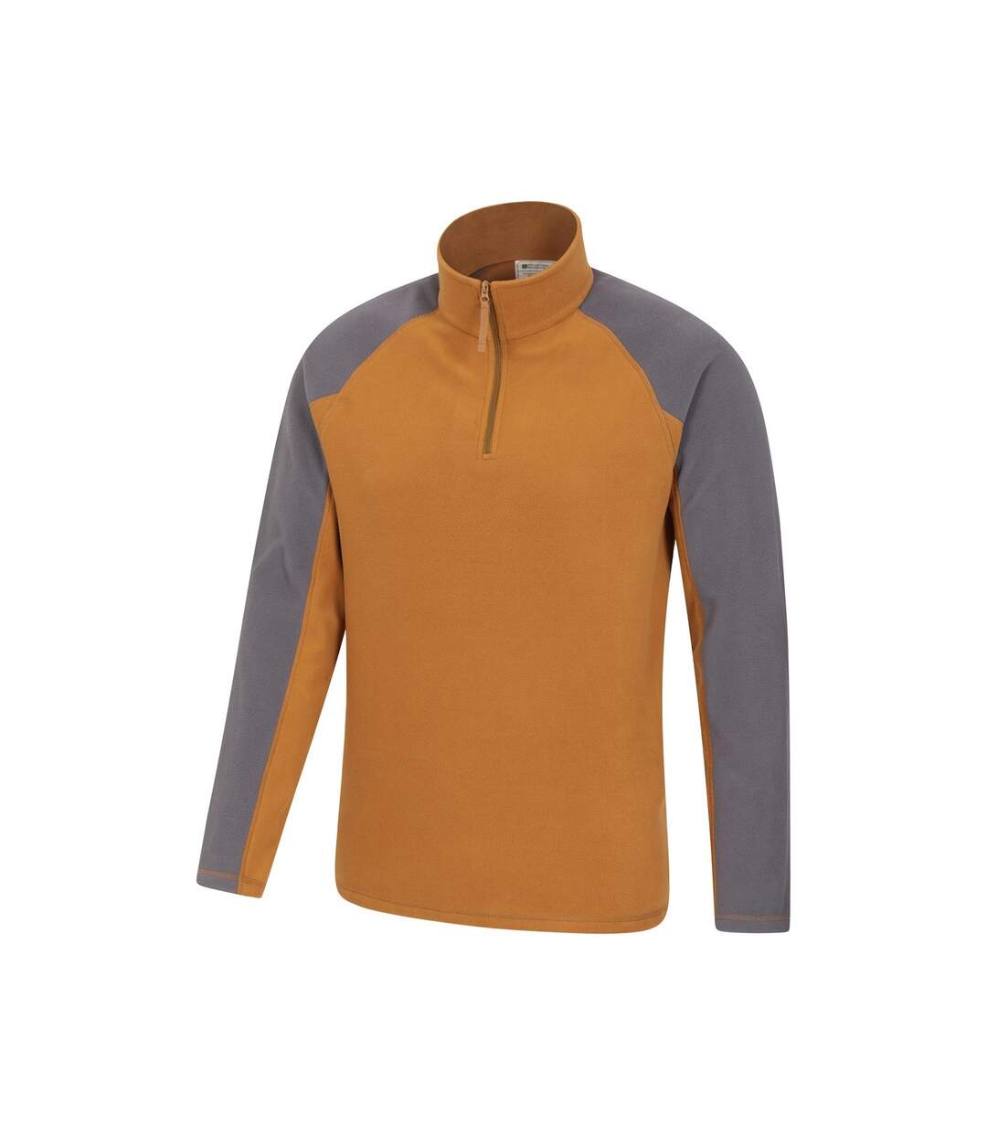 Mens ashbourne ii half zip fleece top mustard Mountain Warehouse